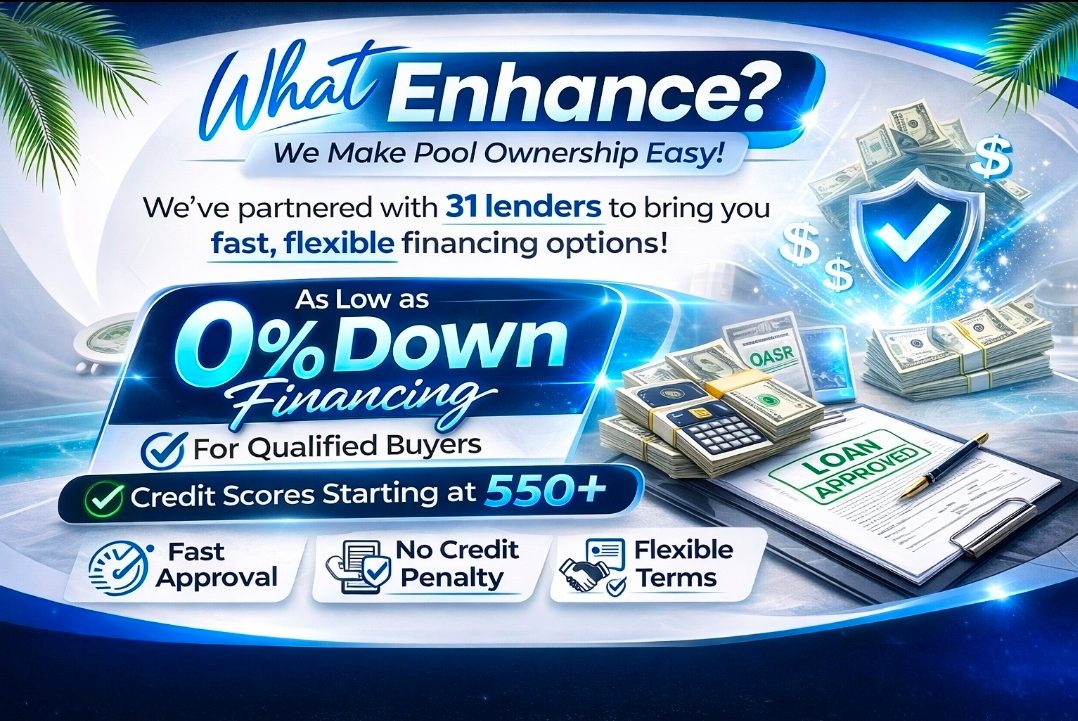 Enhancify financing sheet: 0% down financing for qualified buyers, with multiple lenders.
